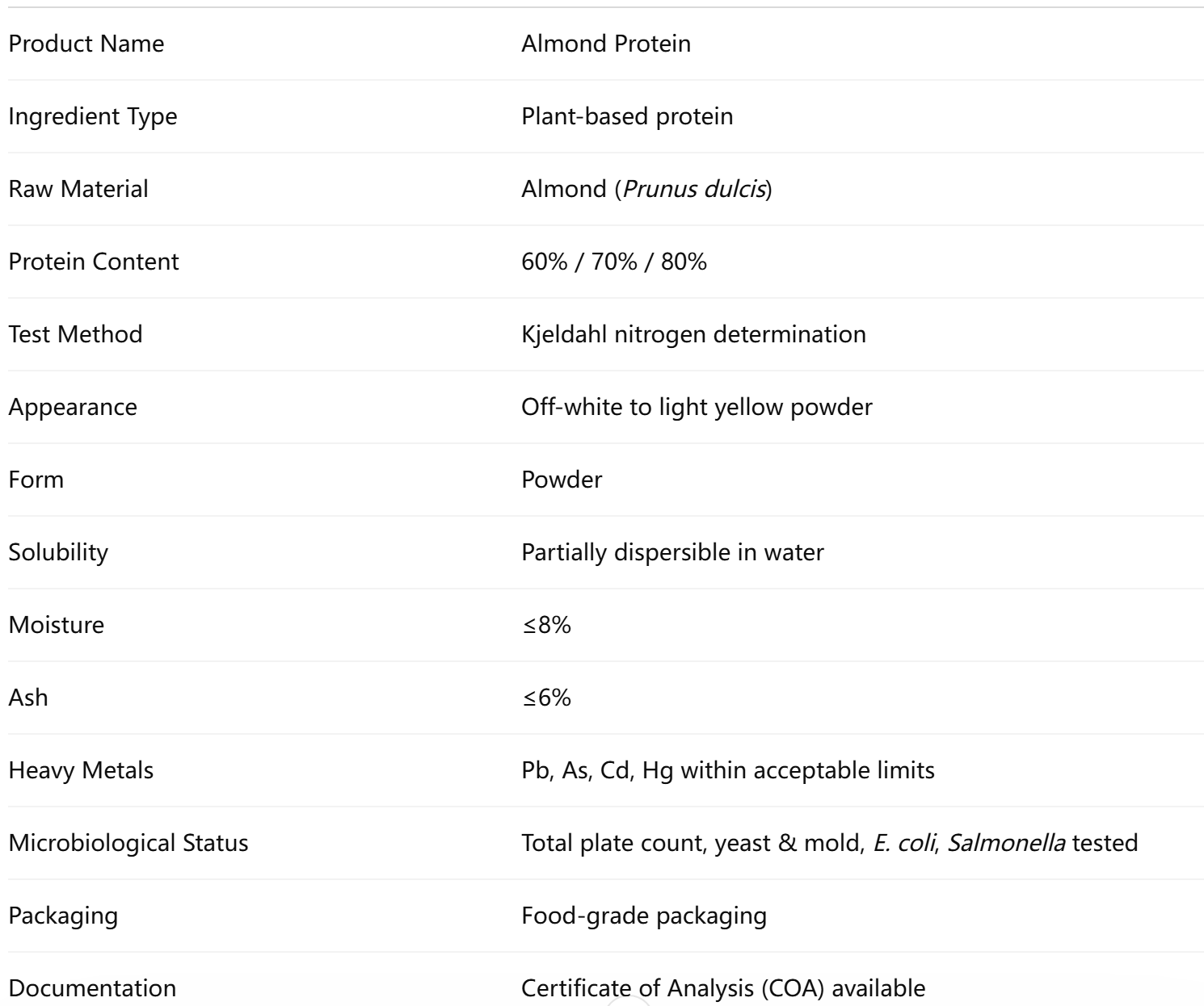 High Quality Almond Protein Powder