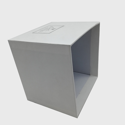 White Color Silver Stamping Rigid Cardboard Flower Box