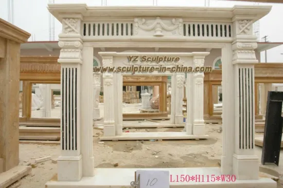 Decoration Mixed Color Stone Fireplace FPS-G059