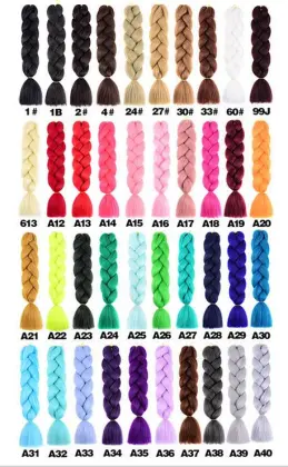 Wholesale Synthetic Braiding Single colorJumbo Braiding Hair Extensions Braiding Hair 24 Inch Synthetic Hair for Women