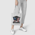 Customize Independence Day Logo Canvas Shopping Bag