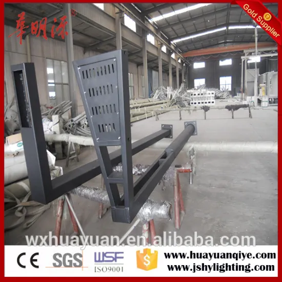 Single arm steel road street led outdoor pole