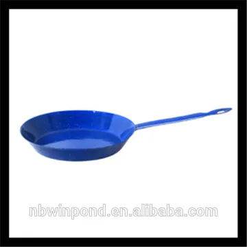 enamel pan ,enamel camping frypan with metal handle