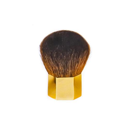 Grade Goat Gold Aluminum Handle Kabuki Makeup Brush