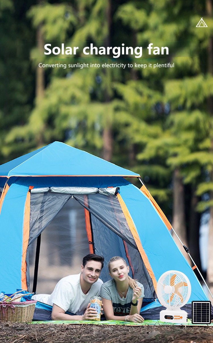 solar powered fan for camping