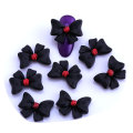 Noir rouge jaune rose couleur résine Bowknot Flatback bricolage cheveux arc embellissement centre de fabrication de bijoux