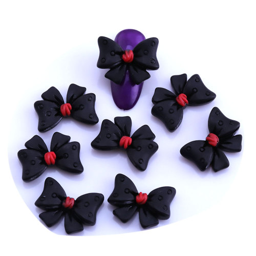 Czarny czerwony żółty różowy kolor żywica Bowknot Flatback Diy Hair Bow zdobienie biżuterii centrum tworzenia biżuterii