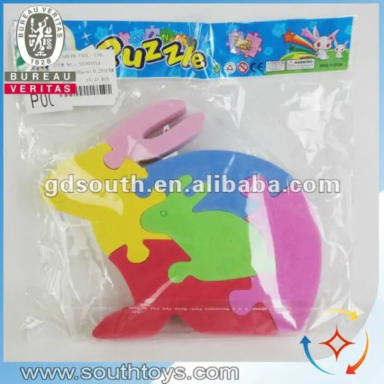 cute educational toy DIY EVA animal puzzles