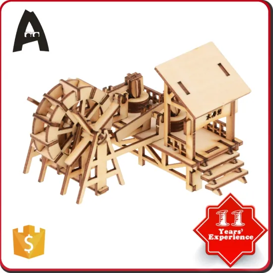 Good Reputation educational natural wood color 3d Diy toy puzzle Wood Puzzle waterhee