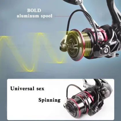 Guangwei HAOSHUI 6+1BB 5+1BB Metal Saltwater Freshwater Carp Spinning Fishing Reel