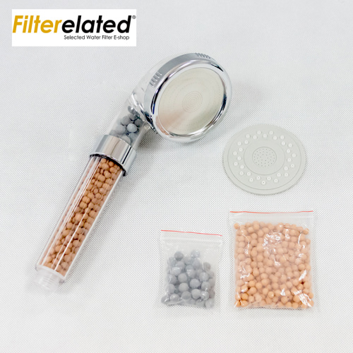 Transparent Mineral Stone Shower Filter Head