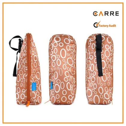 customized satin one bottle baby milk bottle thermal bag