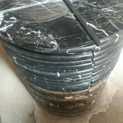 White Shower Corner Shelf Bathroom Wall Fan-shaped Natural Stone Corner Shelves Marble Collection