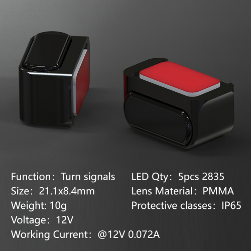 મીની મોટરસાયકલ ટર્ન સિગ્નલ એલઇડી સૂચકાંકો લાઇટ્સ, ડીસી 12 વી વોટરપ્રૂફ એમ્બર લાઇટ્સ બ્લિંકર લાઇટ્સ મોટરસાયકલ સાયકલ માટે