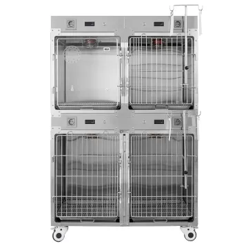 Inpatient Veterinary Care Stainless Steel Cage with Oxygen and Infrared Therapy