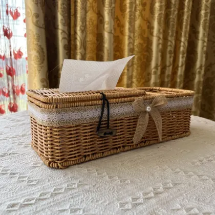 PP Plastic Double-Compartment Tissue Box - Simple Home Storage Solution