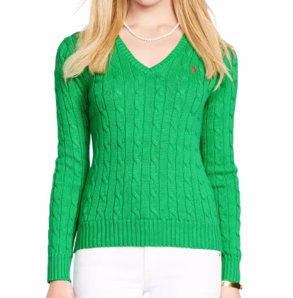 15PKSW32 cable cotton sweater women