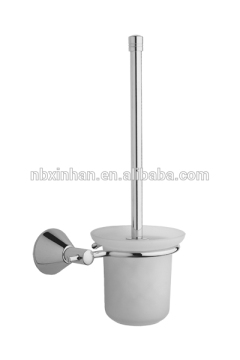 Contemporary stylish bathroom zinc alloy toilet brush holder/chrome plated