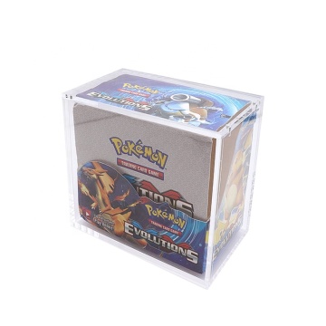 Custom Transparent Magnetic Acrylic Pokemon TCG Booster Box with Funko Pop Cases for Playing Cards