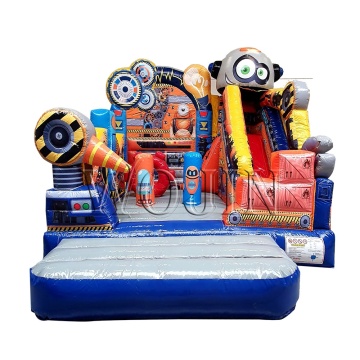 Popular Robot Inflatable Bouncy Castle Bouncer Combo Slide for Sale