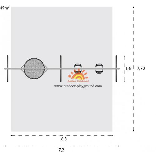 Kolam Kanak-kanak Murah Swings Taman Permainan Swings Set Komersial