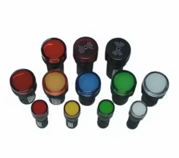 Salzer CE PL16-16 Lampu Sinyal LED Seri, Lampu Indikator, Lampu Pilot - 24V AC/DC, 220VAC, 16mm