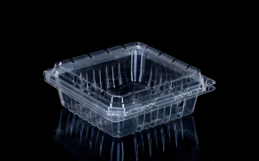 Caja de almeja de fruta transparente