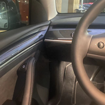 Carbon Fiber Dashboard Panel Cover for Tesla Model 3/Model Y 2023