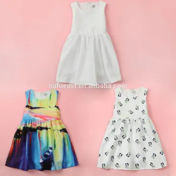 2015-2016 hot sale overall print girl dress, No minimums required!