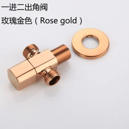 Rose Gold Angle Stop Valve for Bathroom and Toilet