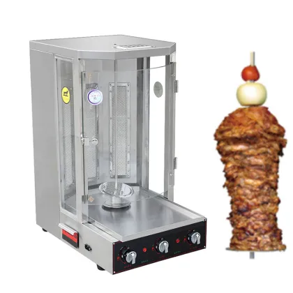 Gas Donner Kebab Shawarma Combined Grill Machine with Independent Temperature Control