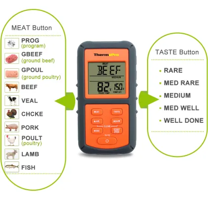 Thermopro TP07 Cooking Thermometers Masterbuilt Smoker For Meat