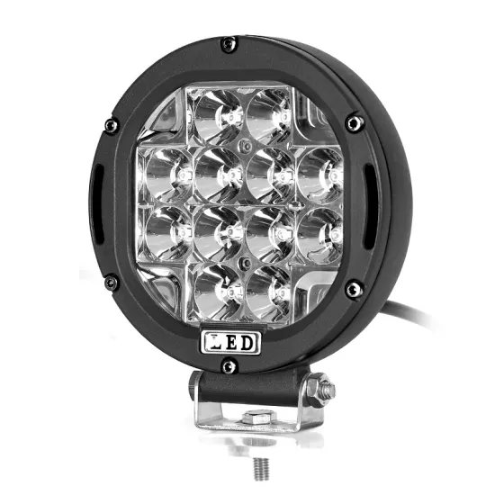 36W LED Work Light Round - Heavy Duty Black LED Spot Beam for Jeep Car Accessories