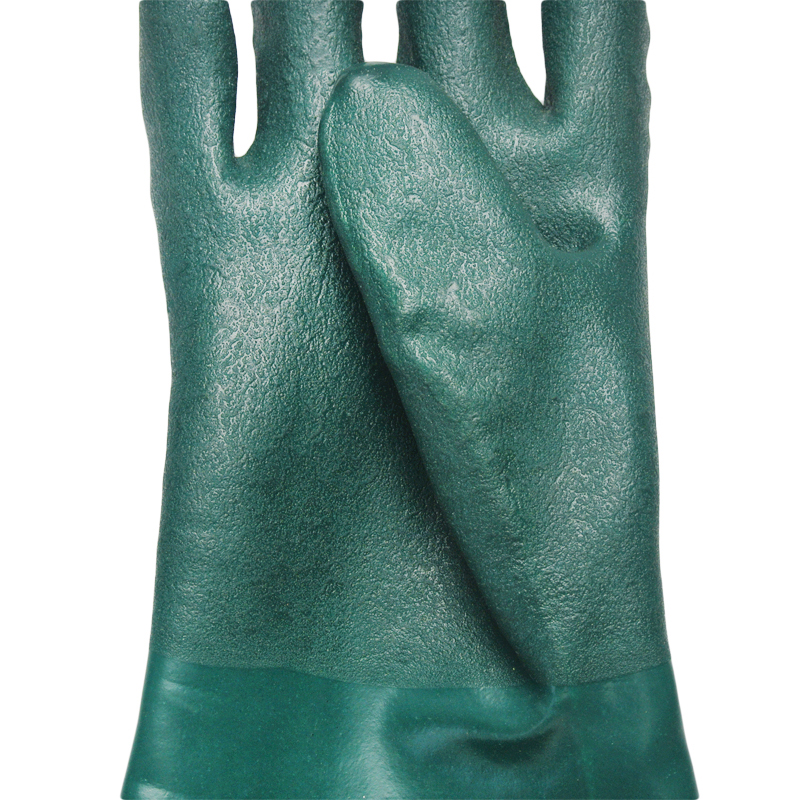 green sandy finish gloves