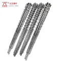 Parallel twin bimetallic extrusion machine screw at bariles