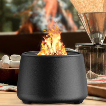 Portable Camping Outdoor Long Burning Smokeless Ethanols Ceramic Tabletop Mini Fire Pit