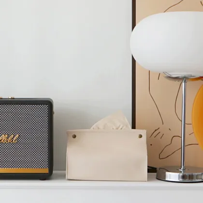 Modern PU Leather Tissue Box Cover - Refined Rectangular Tissue Box Holder