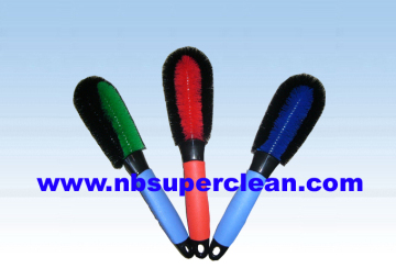 High quality plastic tyre brush, car wheel cleaning brush