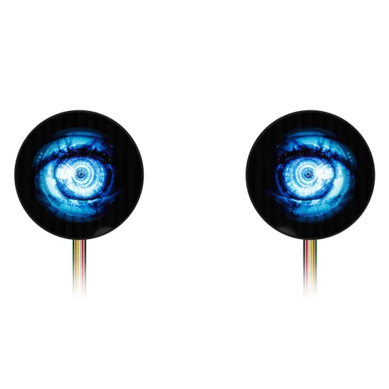 TAOCHIS LED Devil Eyes Auto Headlights with Remote Control - DIY Retrofit Car Light Accessories