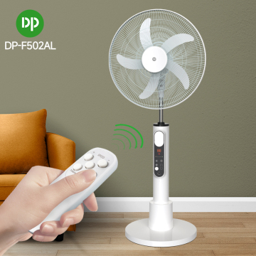 Pedestal Fan 18 inch Rechargeable Stand Fan with Light