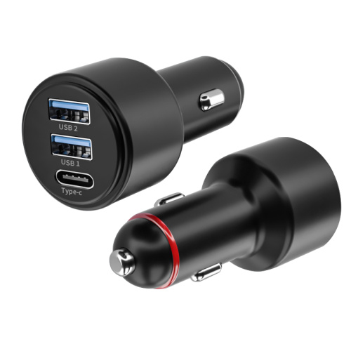 66W 3 port USB Portable Charger de voiture rapide