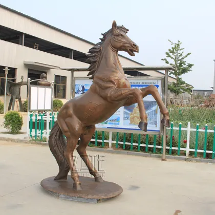 Outdoor garden decoration Life Size Bronze Large Group Horses Sculpture