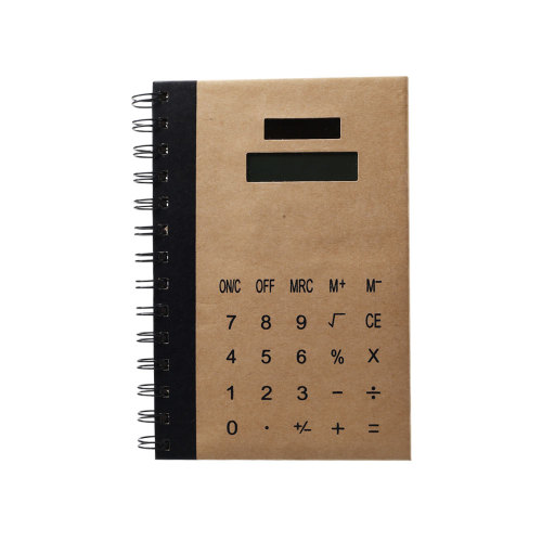 8 Digits Solar Power Coil Notebook Calculator