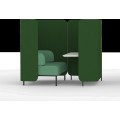 Modern High-End Office Furniture Privacy Meeting Sofa Pod with High Partition Back Fabric Sofa Set