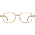 Luxury Diamond Mahogany Eyeglasses Frame