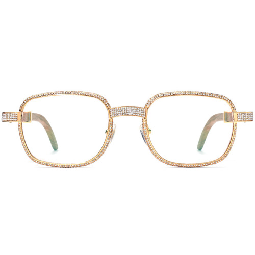 Luxury Diamond Mahogany Eyeglasses Frame