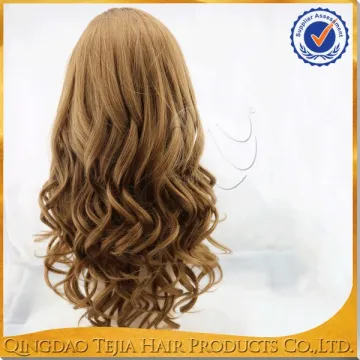 Best quality long wavy virgin mongolian jewish blond wig with highlights