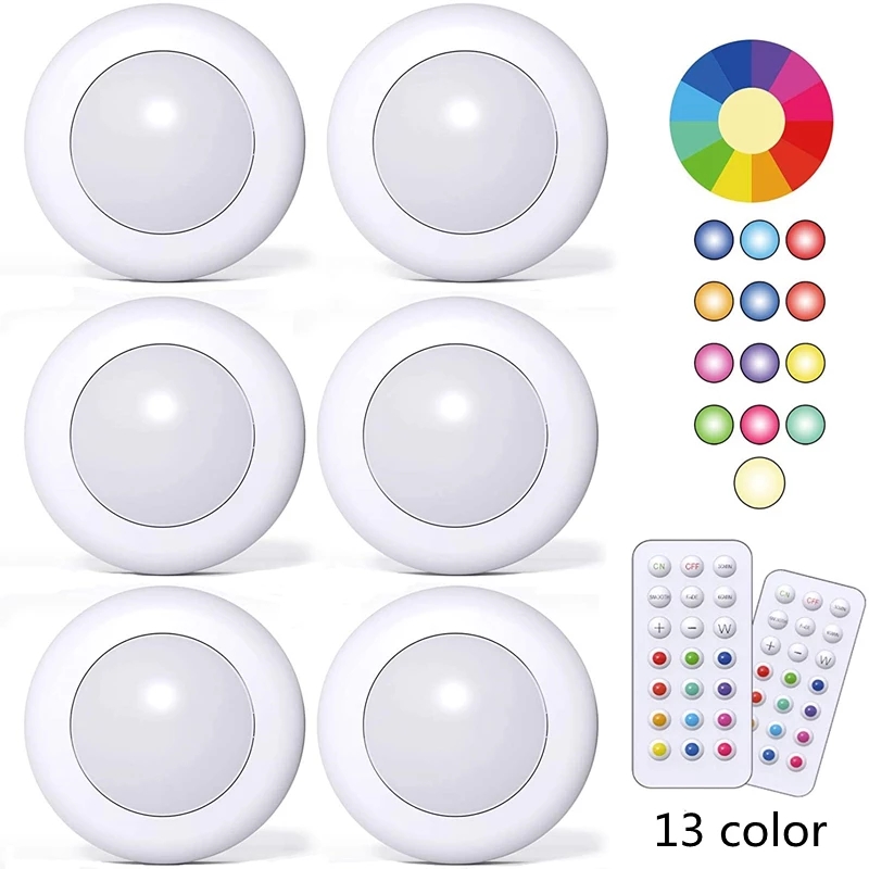 13 colores RGB LED Puck Light