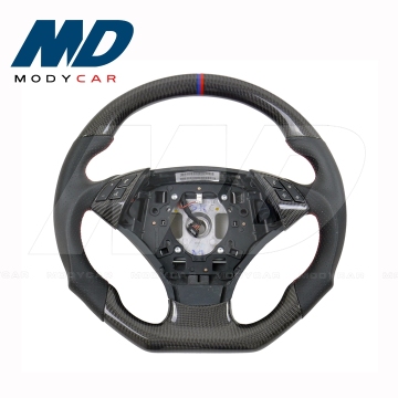 Carbon Fiber Wrap Steering Wheel for 2004-2009 BMW 5 Series E60