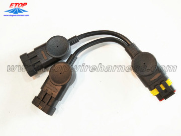3pin IP67 waterproof connectors overmolding